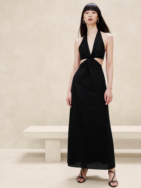 chinese dress ladies Banana Republic Black Strapless Asymmetric Midi Dress