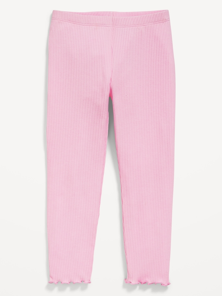 Rib-Knit Full-Length Leggings for Toddler Girls