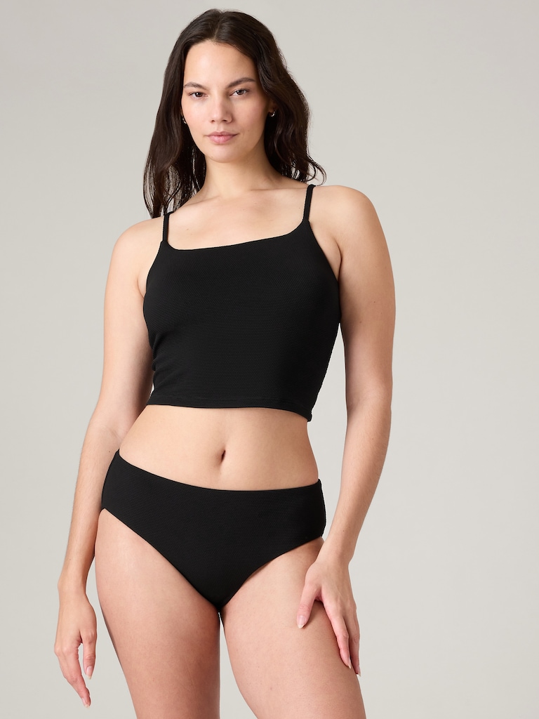 Scoop Crop Pique Tankini A-C