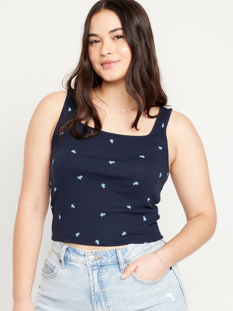 Ultra-Crop Rib-Knit Top