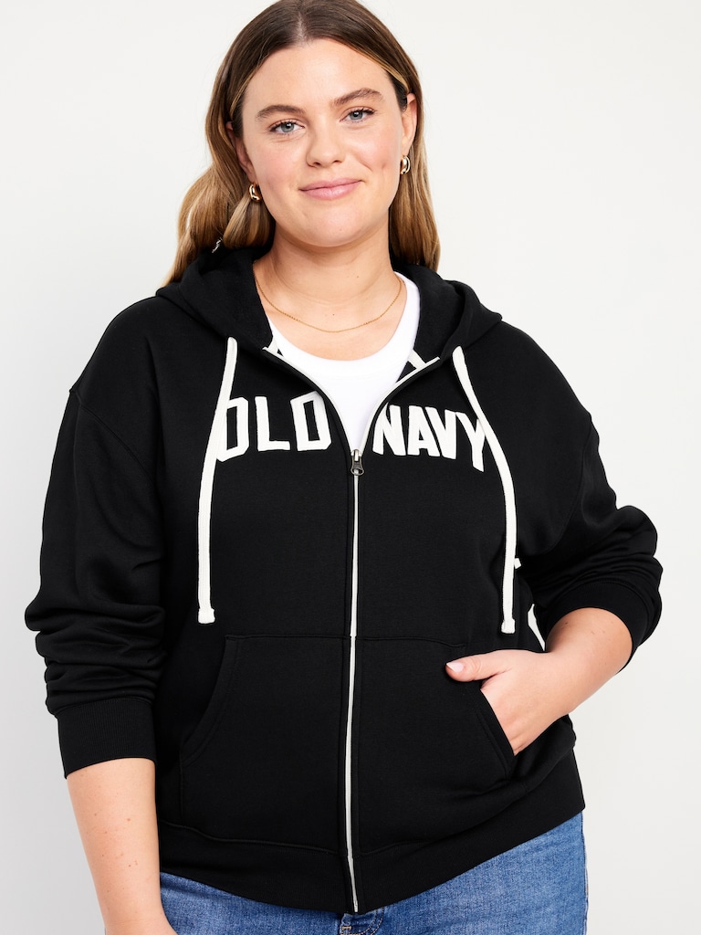 Logo Zip Hoodie Sweatshirt