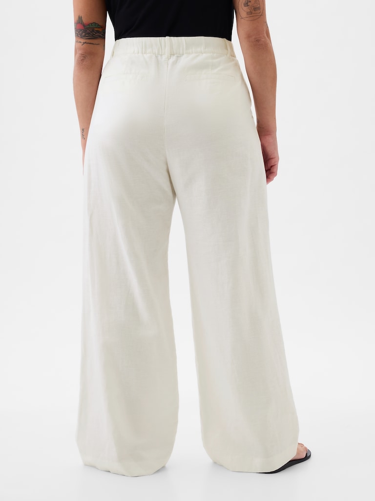 365 High Rise Linen-Cotton Trousers