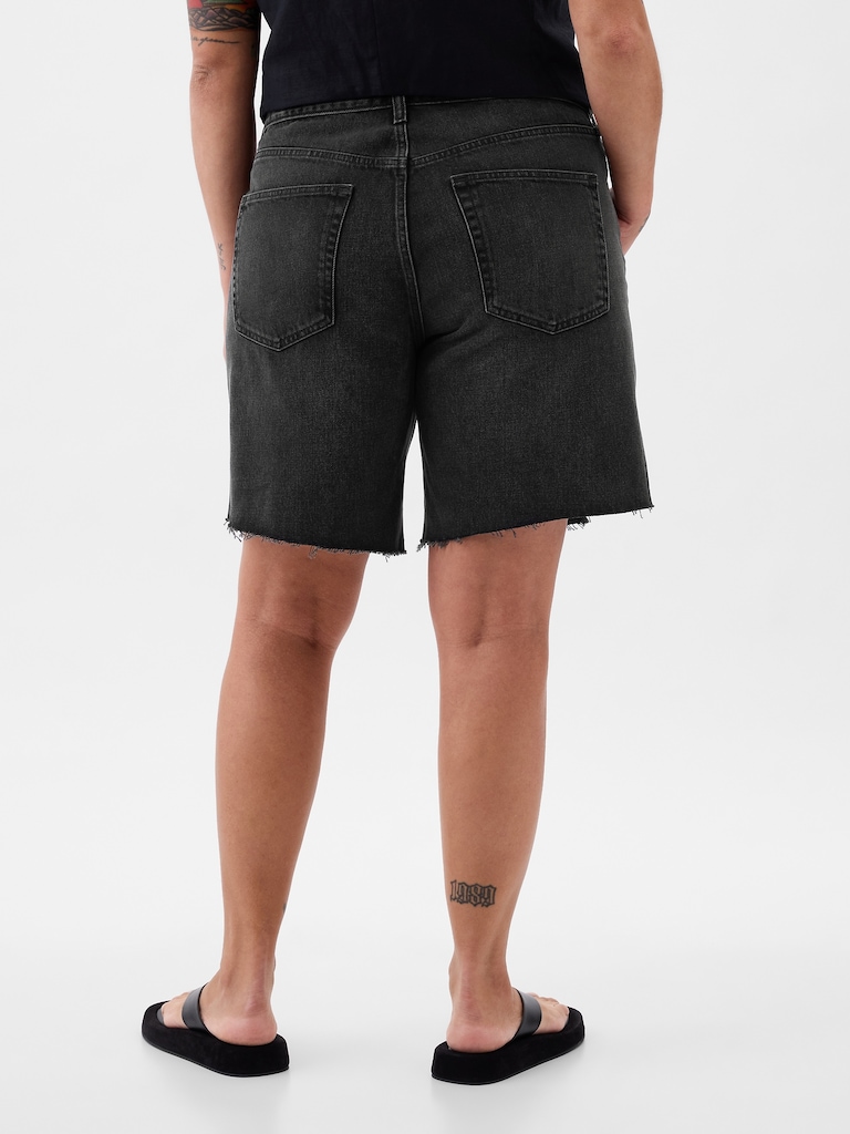 8" Mid Rise '90s Loose Denim Bermuda Shorts