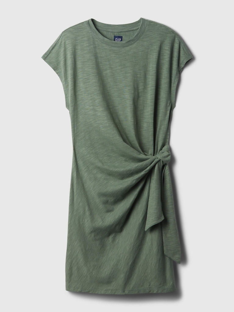 Tie-Knot Mini T-Shirt Dress