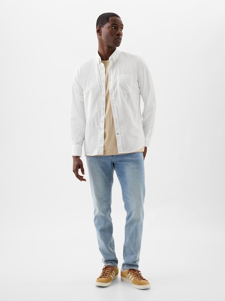 Stretch Poplin Shirt in Standard Fit