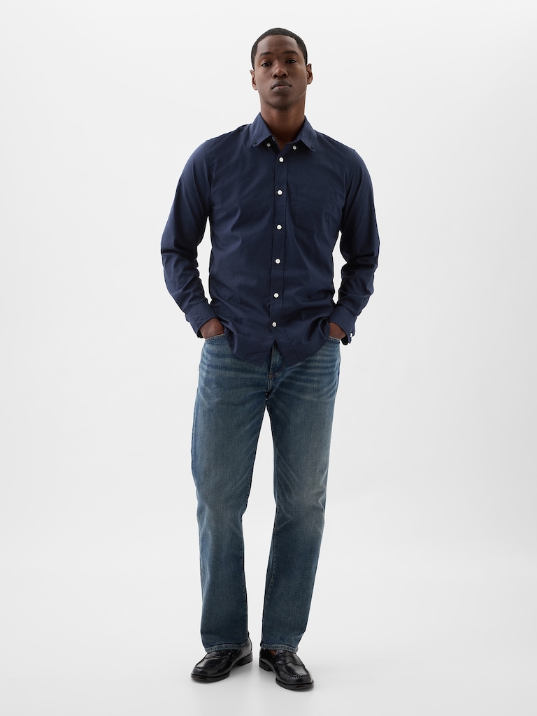Stretch Poplin Shirt in Standard Fit