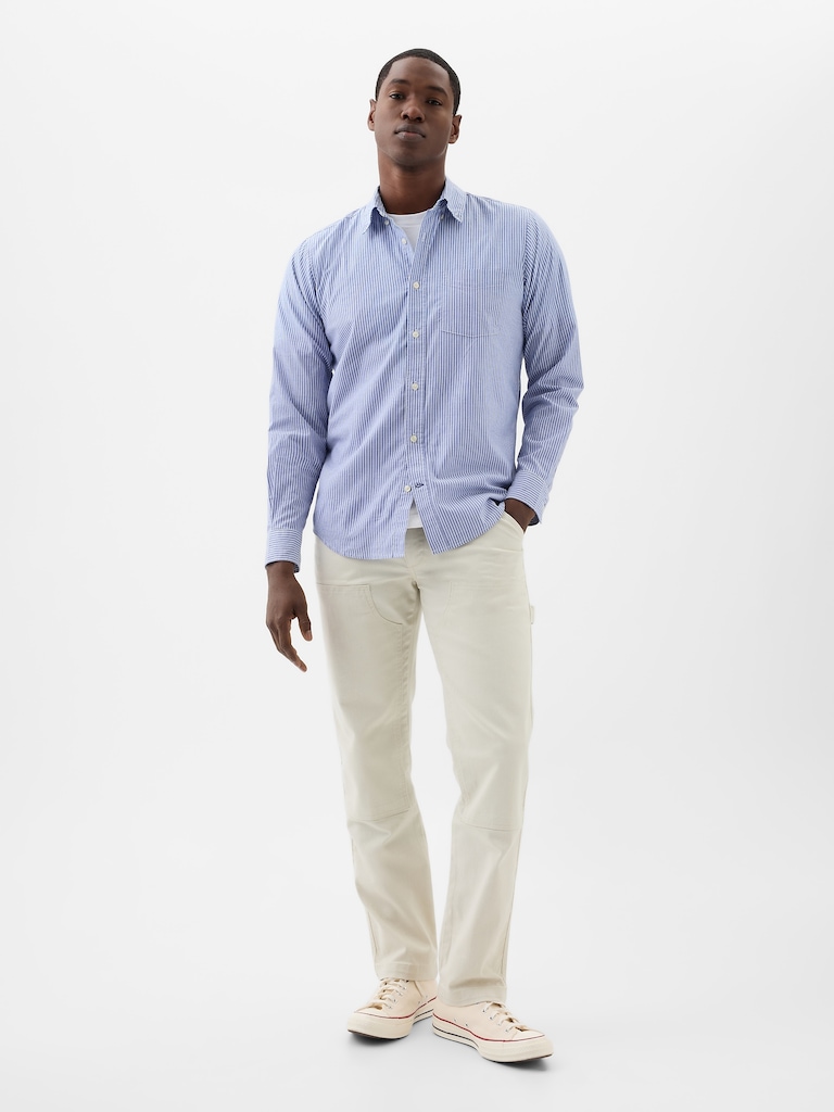Stretch Poplin Shirt in Standard Fit