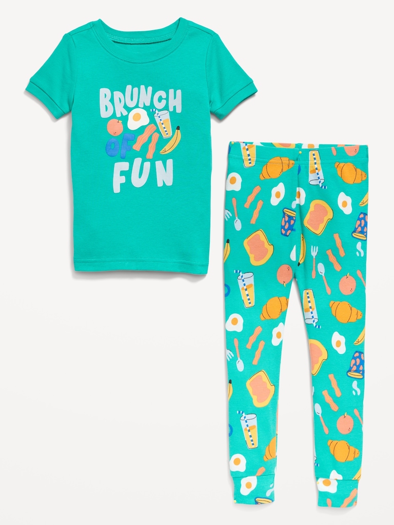 Unisex Snug-Fit Printed Pajama Set for Toddler & Baby