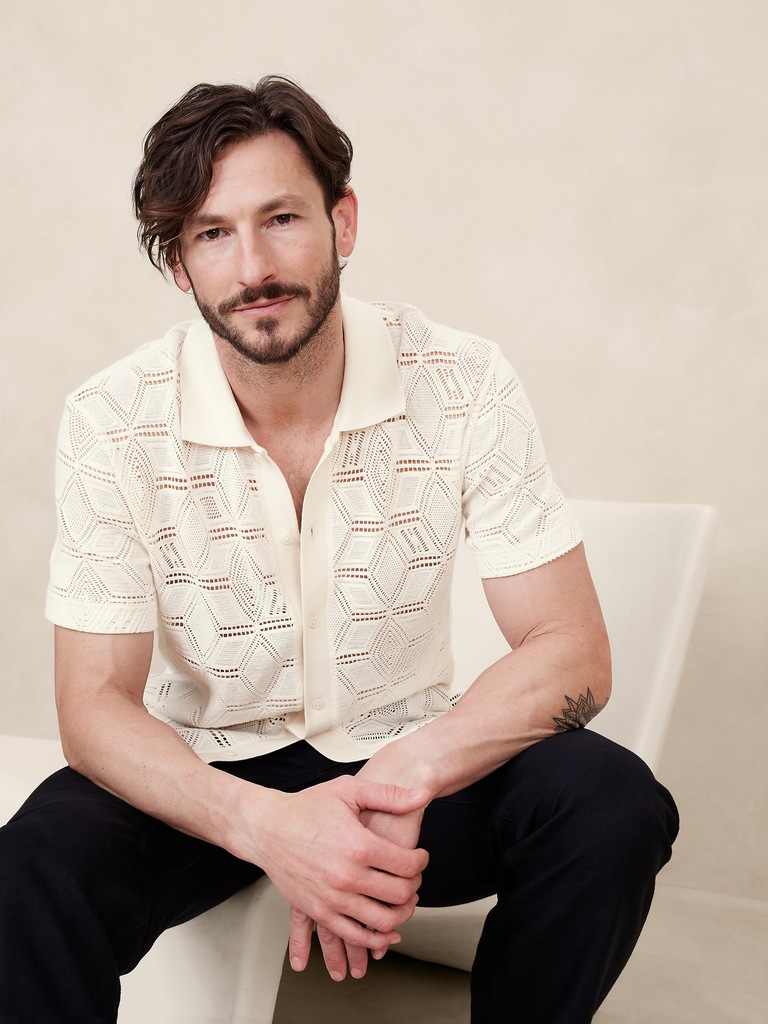 Headlands Open-Knit Polo