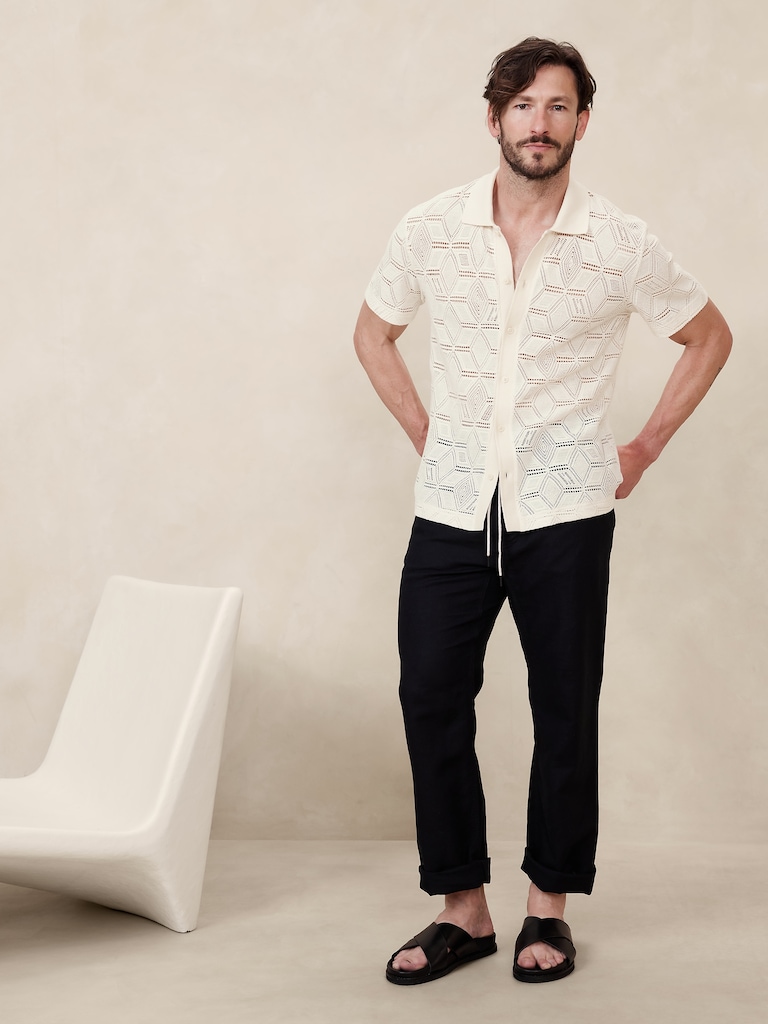 Headlands Open-Knit Polo