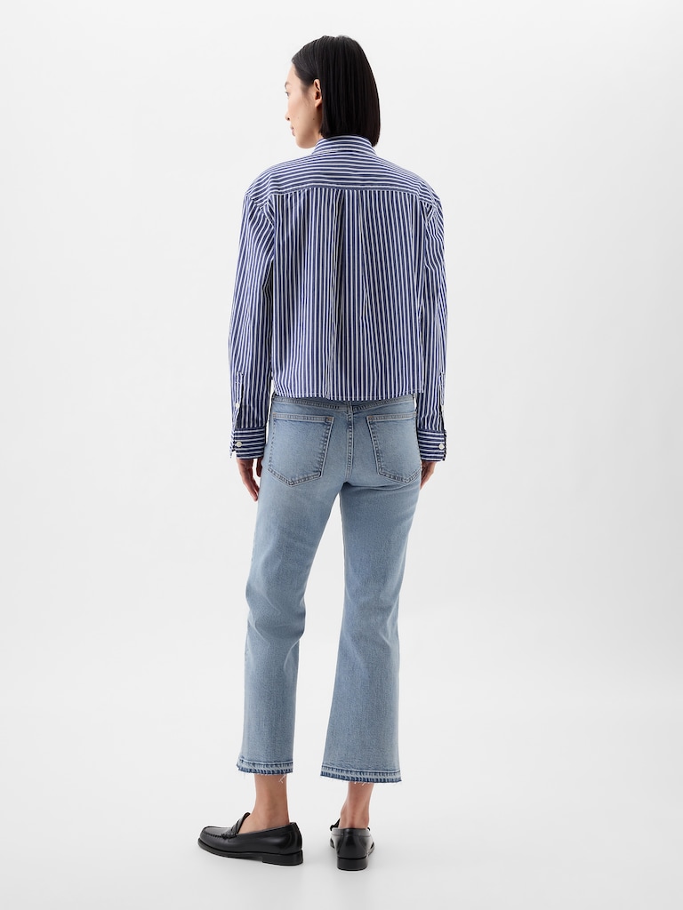 Mid Rise Kick Fit Jeans