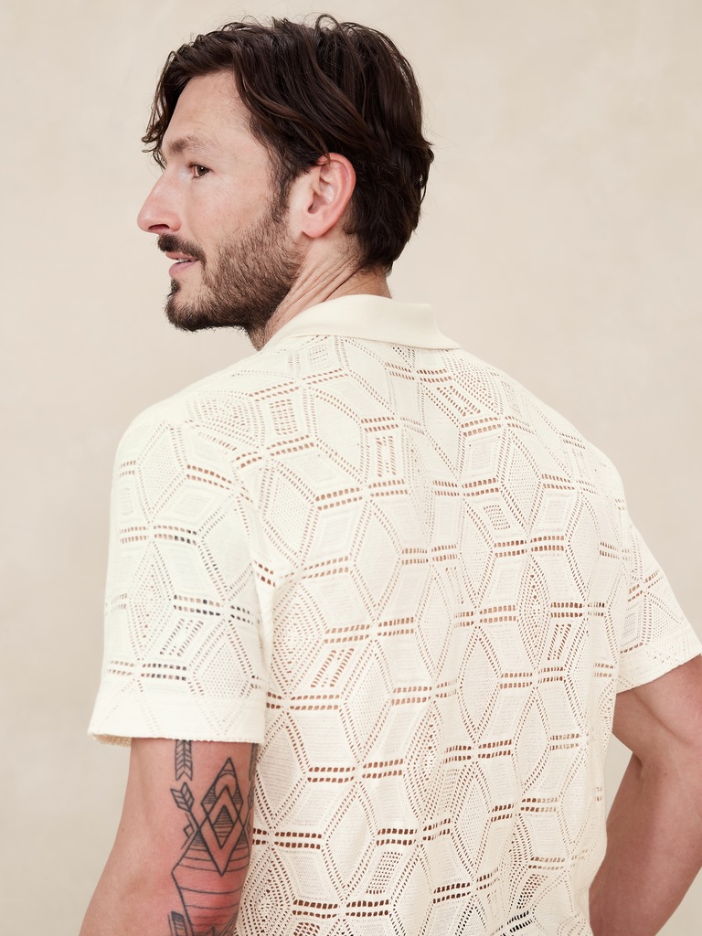 Headlands Open-Knit Polo