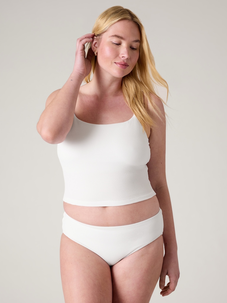 Scoop Crop Pique Tankini D-DD