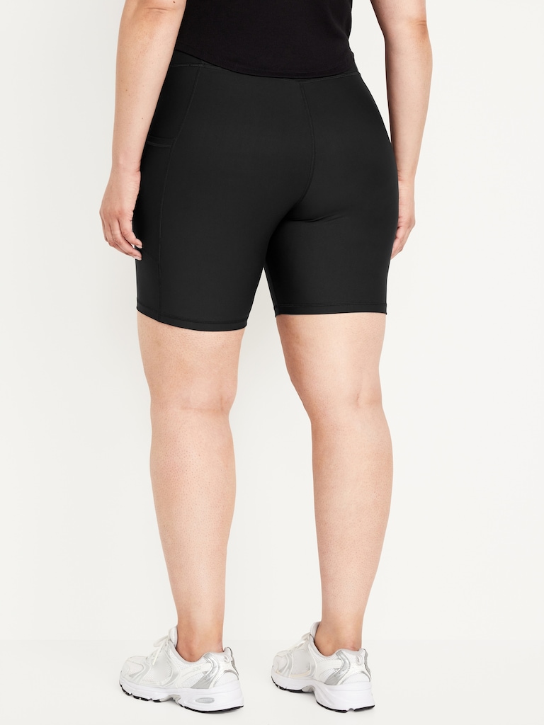 High-Waisted PowerSoft Biker Shorts -- 8-inch inseam