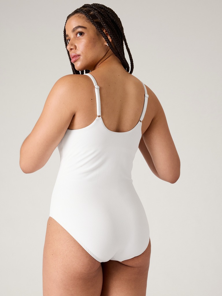 Scoop Pique One Piece Swimsuit