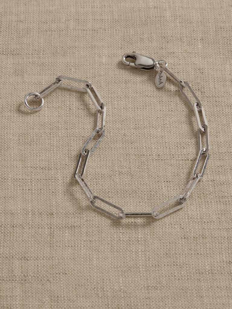 Ravena Paperclip Chain Bracelet by Aureus + Argent