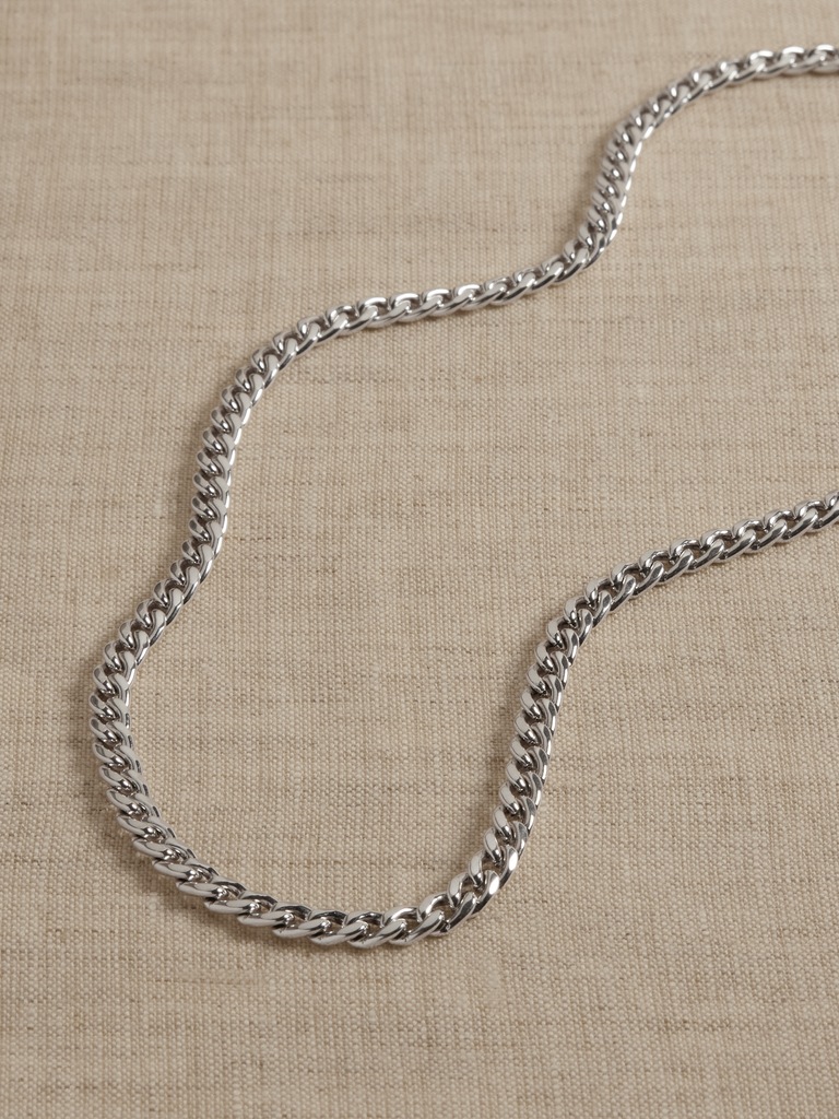 Ravena Delicate Curb Link Necklace by Aureus + Argent