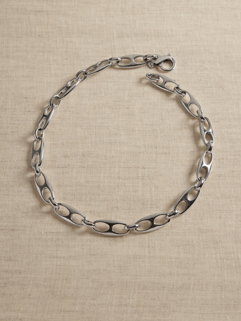 Elongated Mariner Link Chain Necklace by Aureus + Argent
