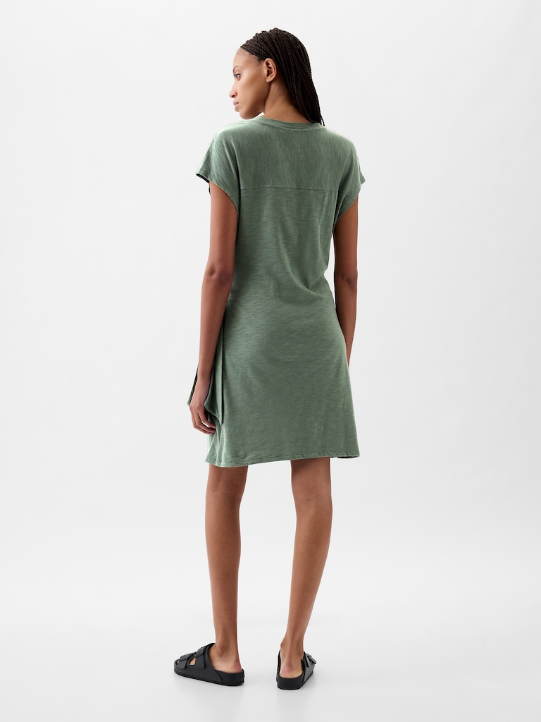 Tie-Knot Mini T-Shirt Dress
