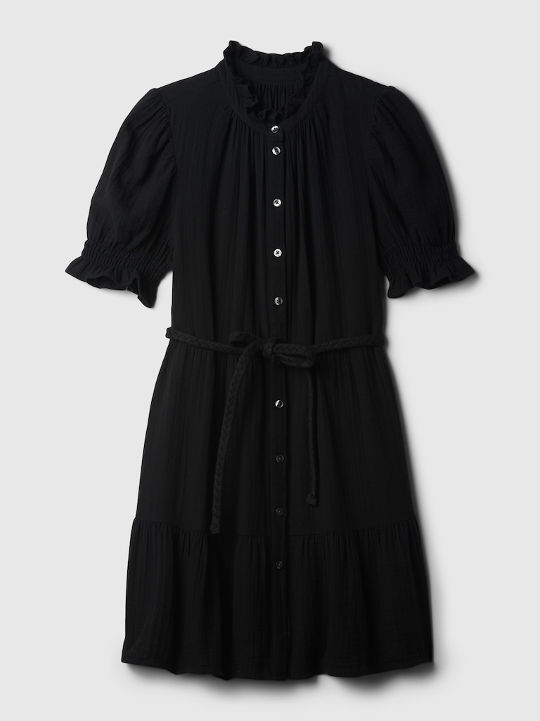 Crinkle Gauze Mini Dress