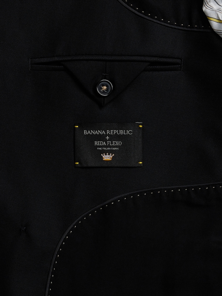 Signature Italian Hopsack Double-Breasted Suit Jacket