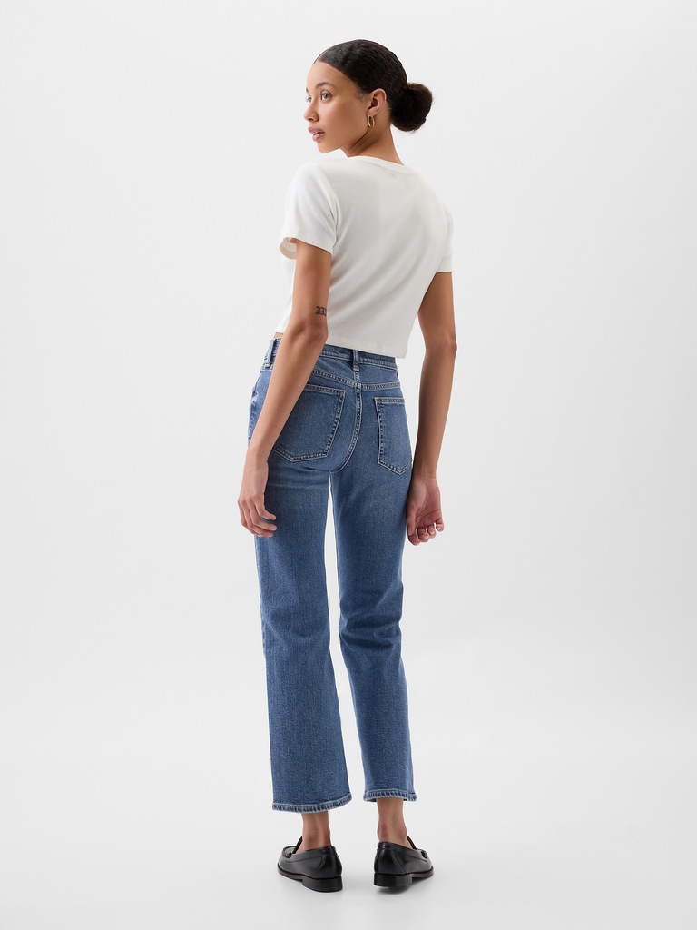 Mid Rise Kick Fit Jeans