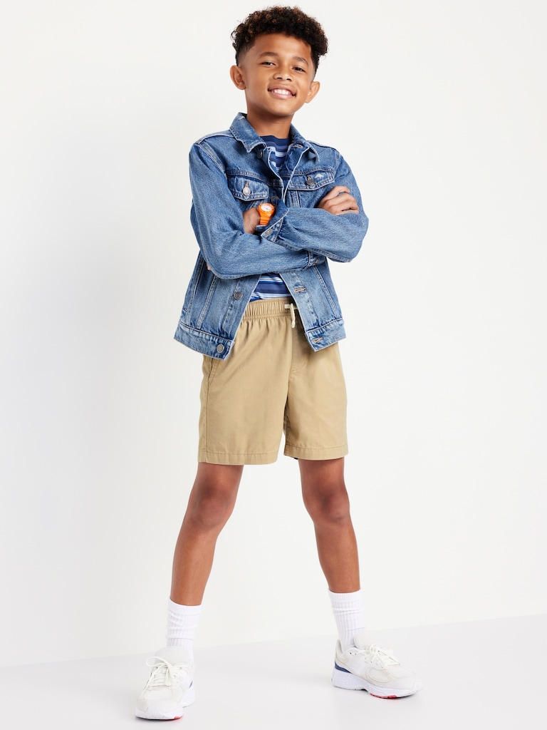 Above Knee Twill Pull-On Shorts for Boys