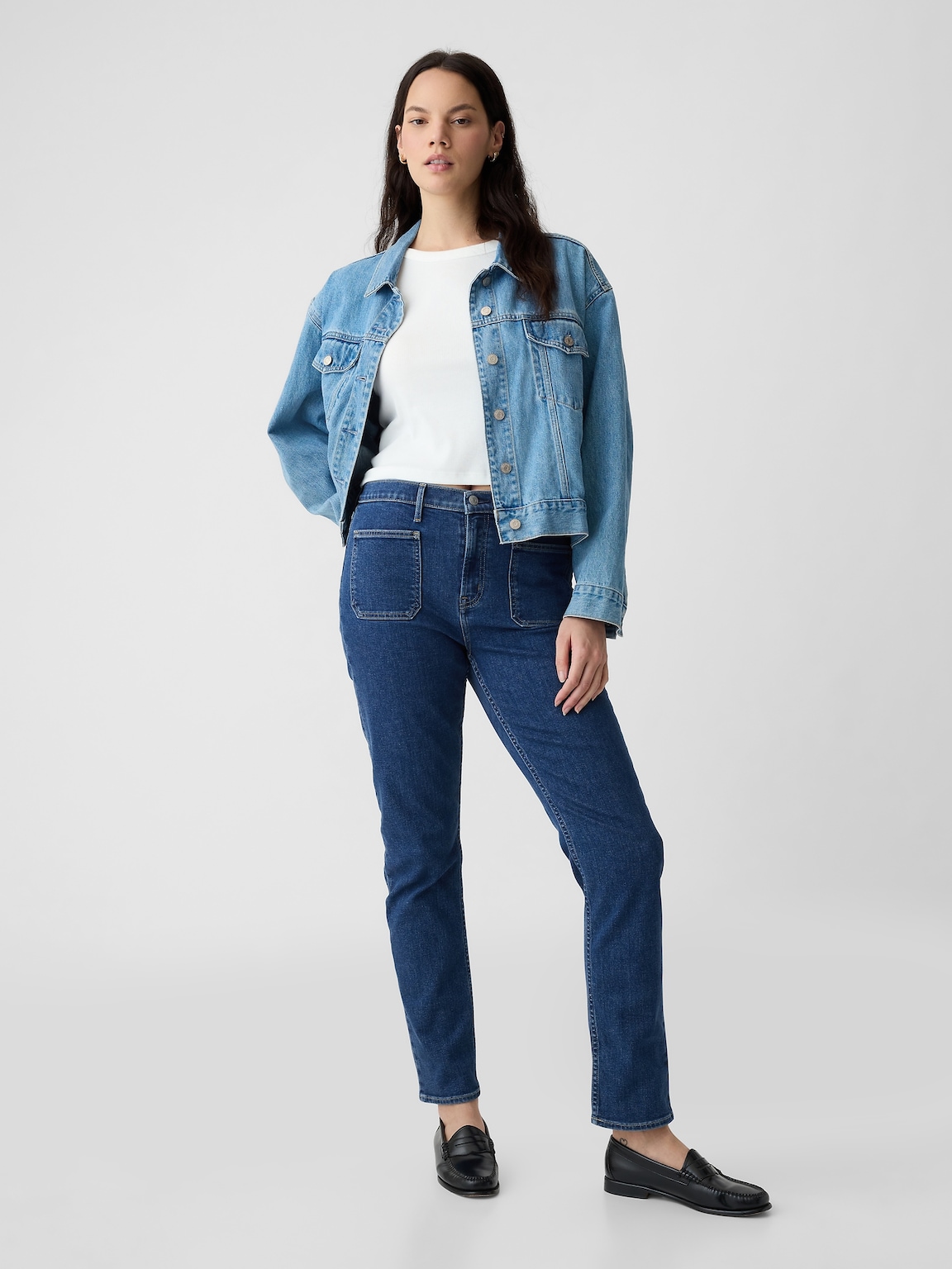 Mid Rise Vintage Slim Jeans