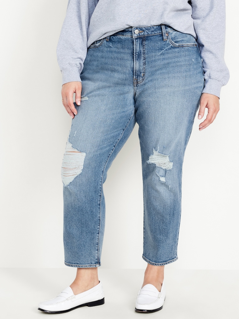 Curvy High-Waisted OG Straight Ankle Jeans