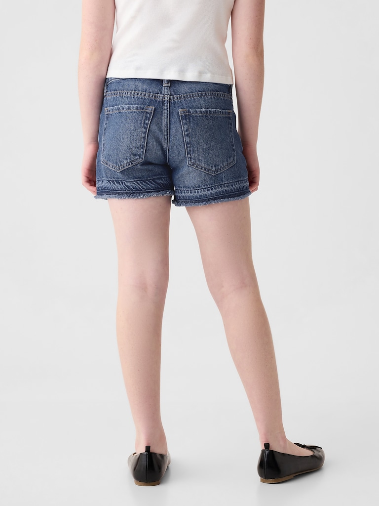 Kids Low Rise Denim Shorts