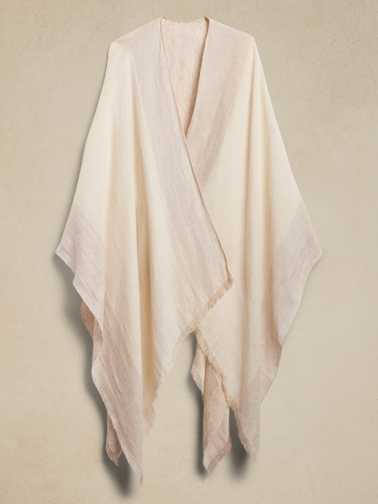 Lina Italian Linen Poncho