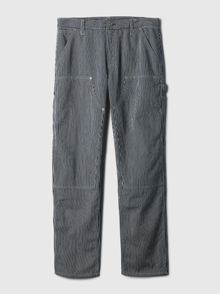 Double-Knee Railroad Striped Carpenter Jeans
