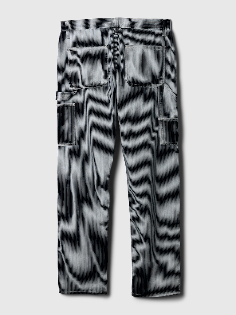 Double-Knee Railroad Striped Carpenter Jeans
