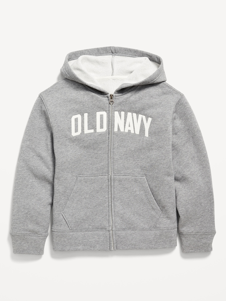 Logo-Graphic Zip-Front Hoodie for Boys