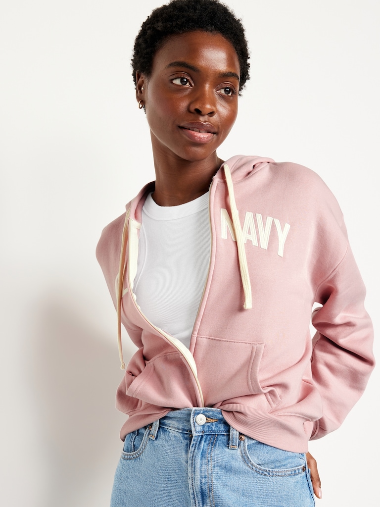 Logo Zip Hoodie Sweatshirt