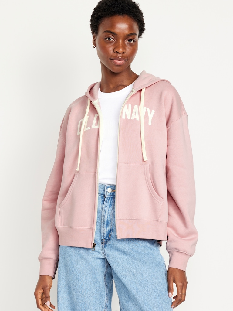 Logo Zip Hoodie Sweatshirt