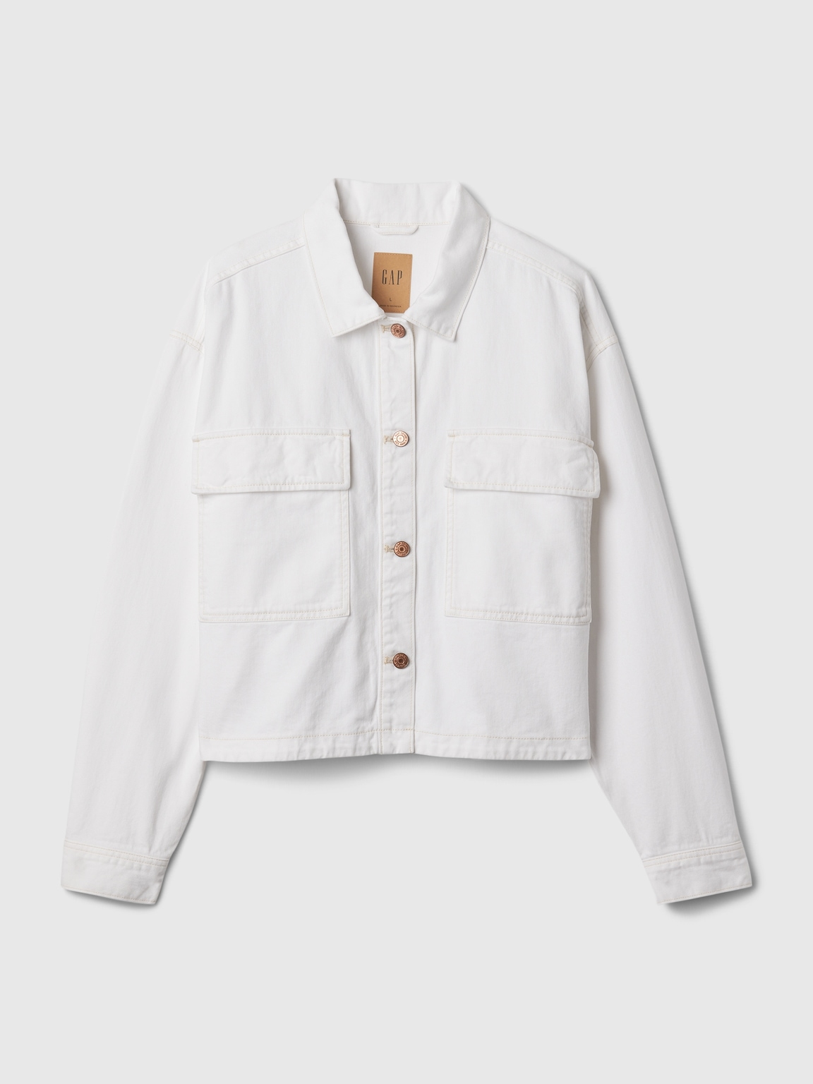 Denim Crop Shirt Jacket