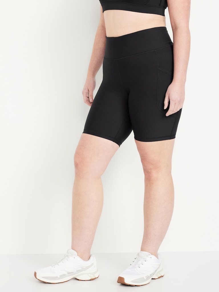 High-Waisted PowerSoft Biker Shorts -- 8-inch inseam