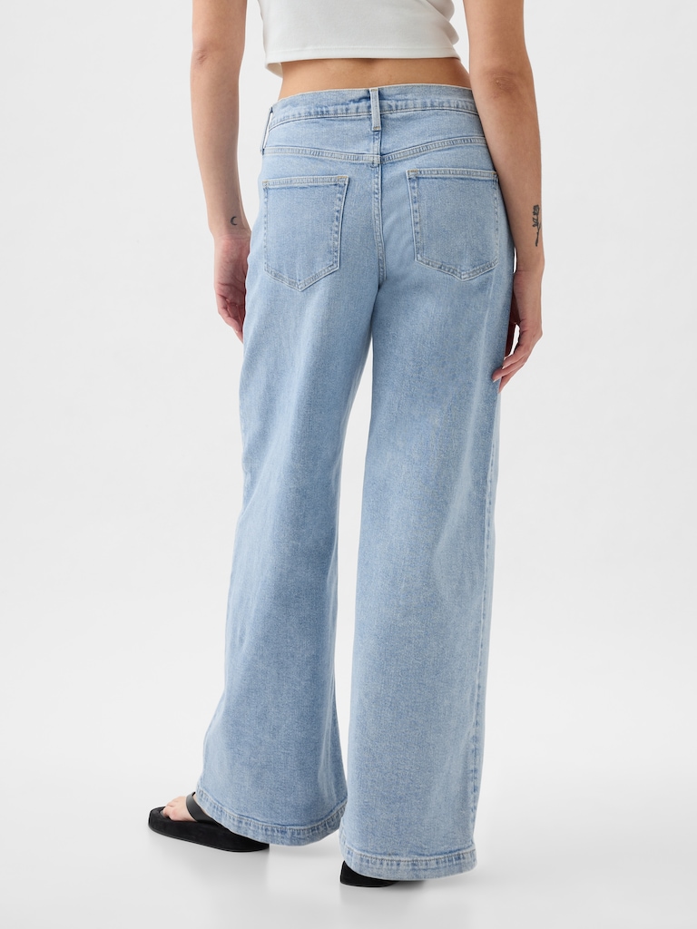 High Rise Stride Wide-Leg Jeans