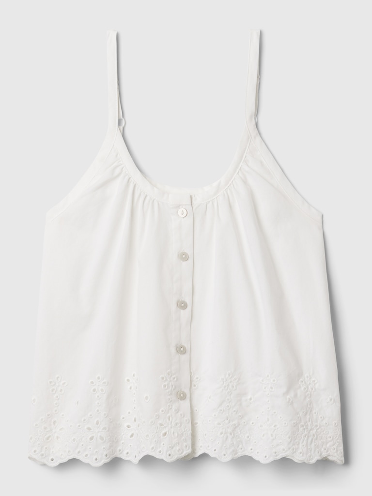 Eyelet Poplin PJ Tank Top
