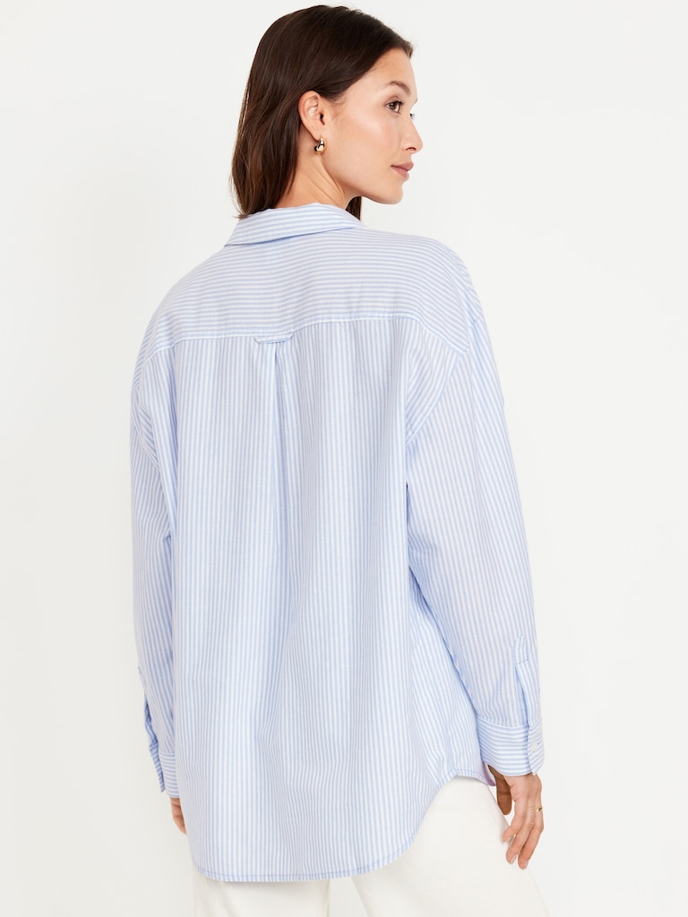 Oversized Button-Down Boyfriend Shirt