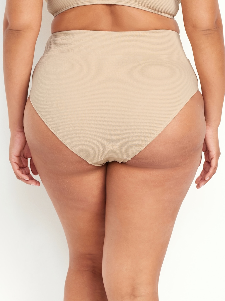 High-Waisted French-Cut Bikini Swim Bottoms