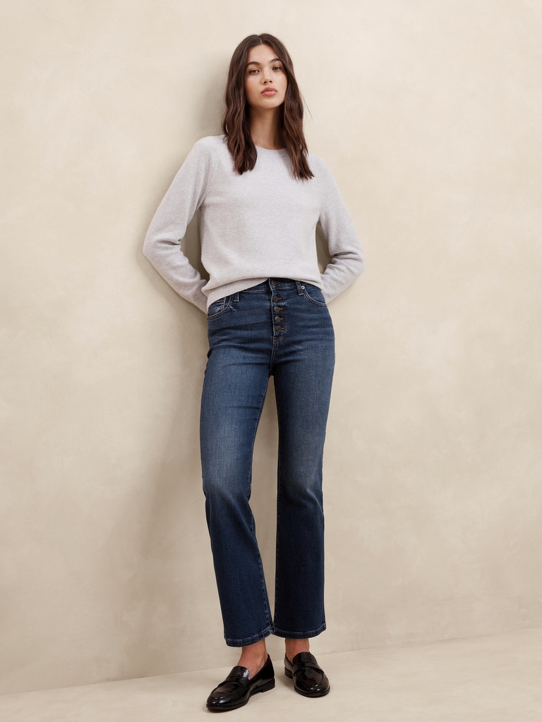 High-Rise Bootcut Cropped Jean