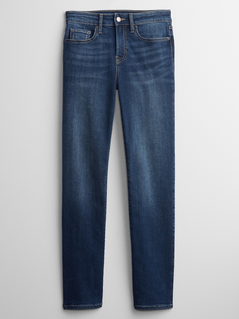 Mid Rise Classic Straight Jeans