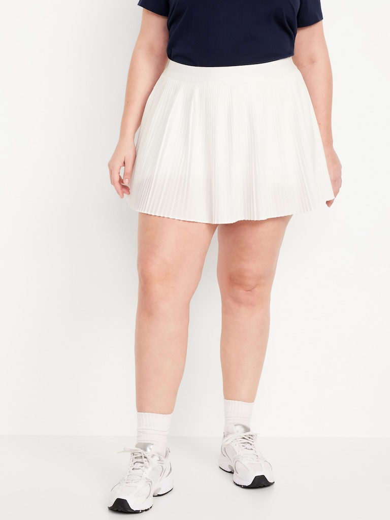 Extra High-Waisted StretchTech Micro-Pleated Skort