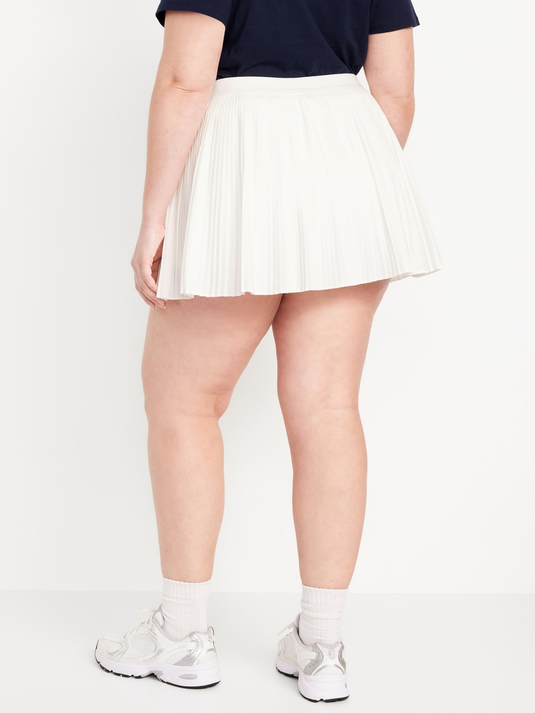 Extra High-Waisted StretchTech Micro-Pleated Skort