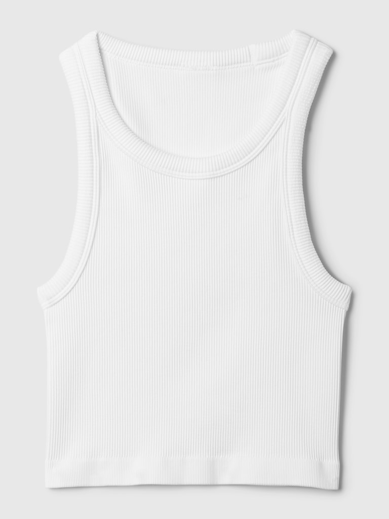 GapFit Seamless Rib Crop Halter Tank Top