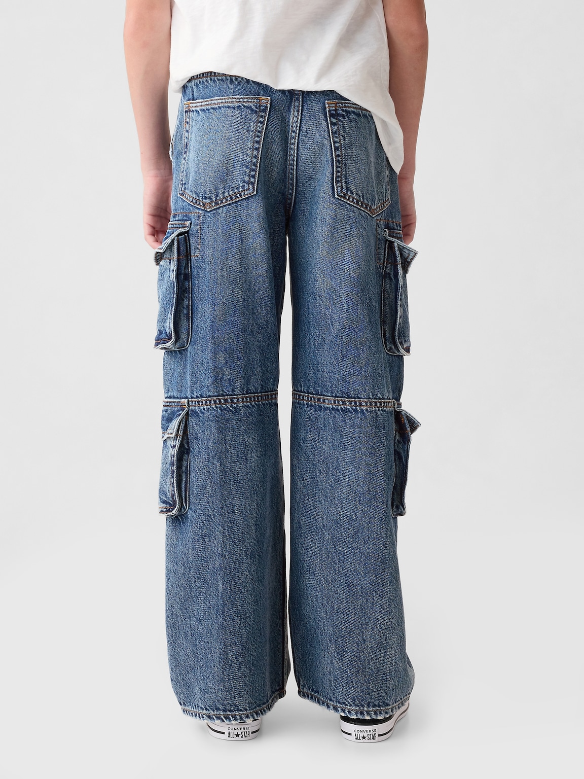 Kids Double Cargo Baggy Jeans