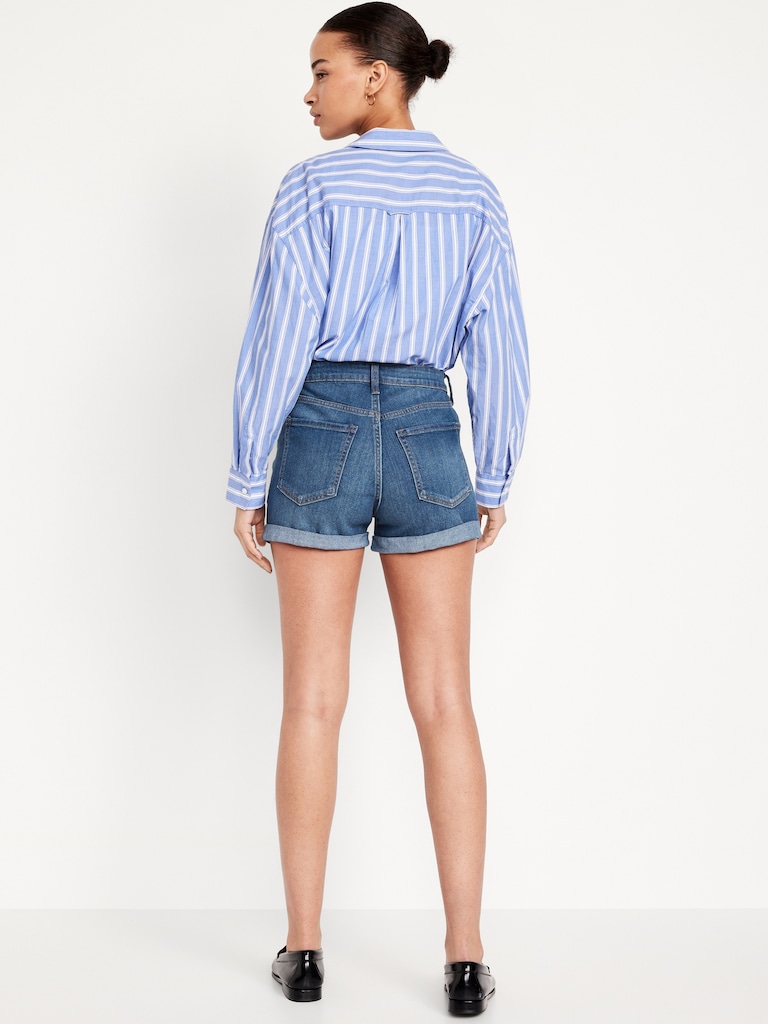 High-Waisted Wow Jean Shorts -- 3-inch inseam