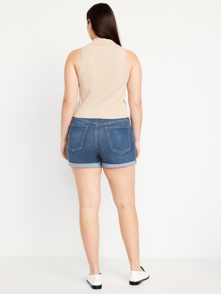 High-Waisted Wow Jean Shorts -- 3-inch inseam